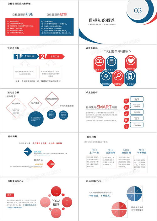 简约风企业部门目标管理培训ppt模板下载 熊猫办公